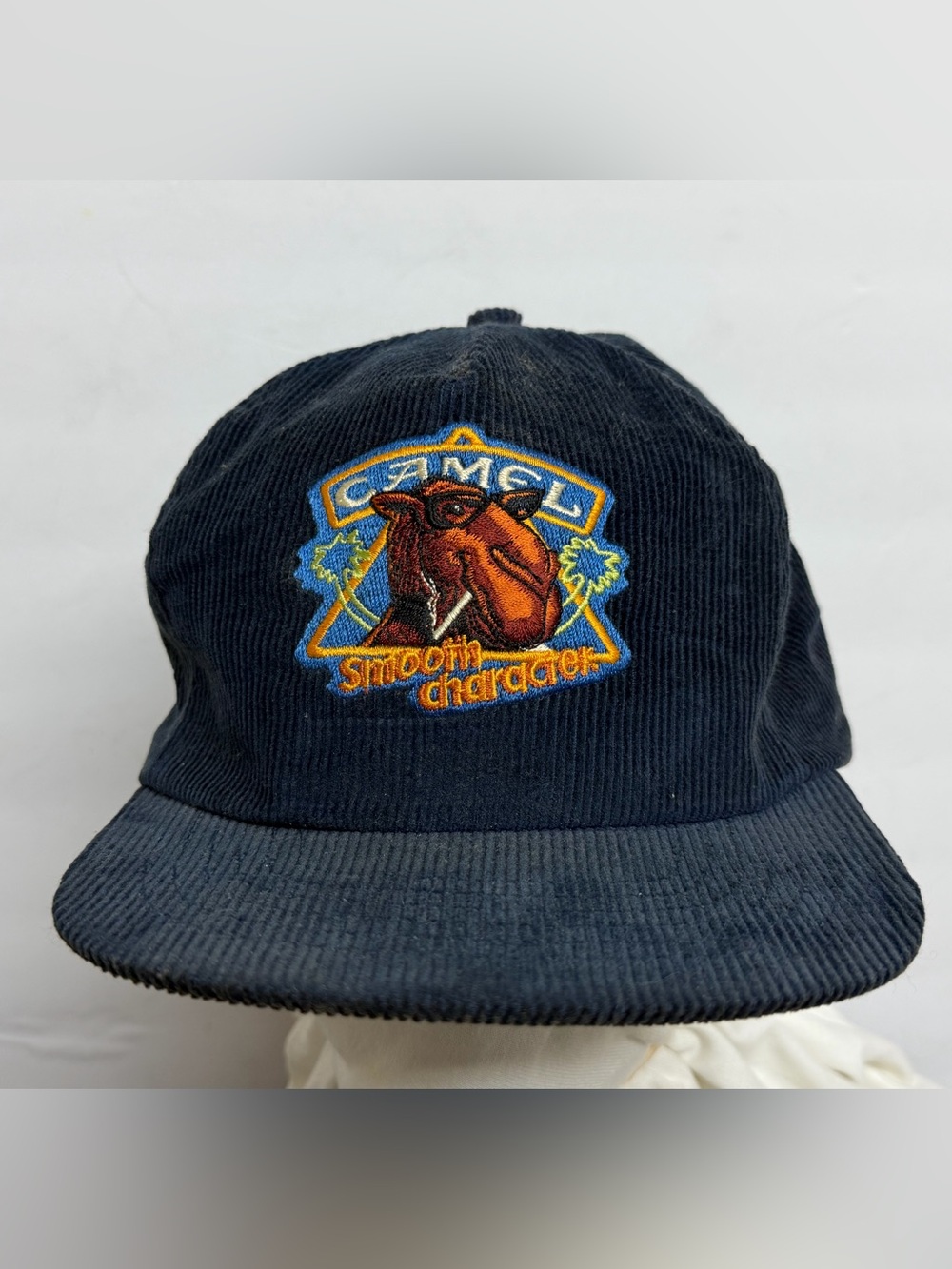 Vintage Camel Smooth Character Corduroy Hat Adjustable Snapback Cigarette Promo